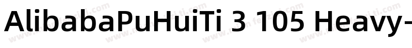 AlibabaPuHuiTi 3 105 Heavy字体转换